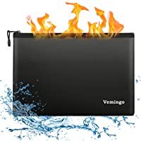 Los mejores  - Vemingo Bolsa para documentos ignífuga impermeable- bolsa para documentos A4- pasaporte- billetes- dinero- objetos de…